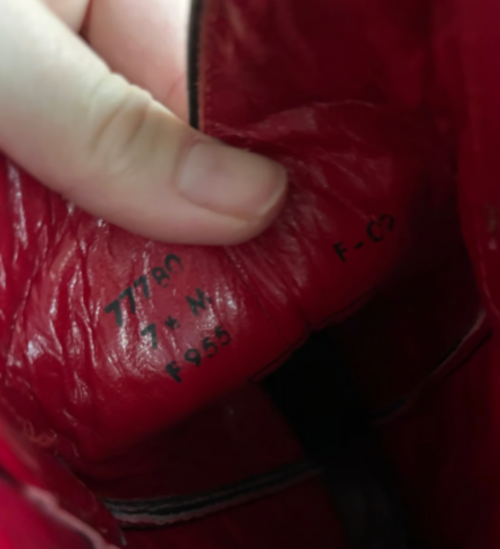 Frye Boots Daisy Duke Black Red Western Cowboy Studded Leather Women’s 7.5